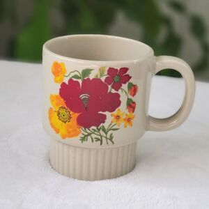 VINTAGE ✨️ Japanese Stackable Tea Cup Floral Print